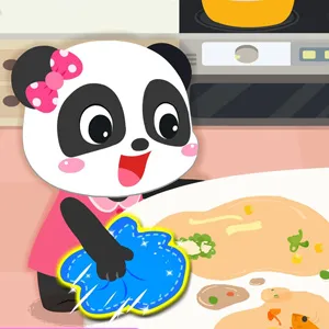 아기 팬더 청소